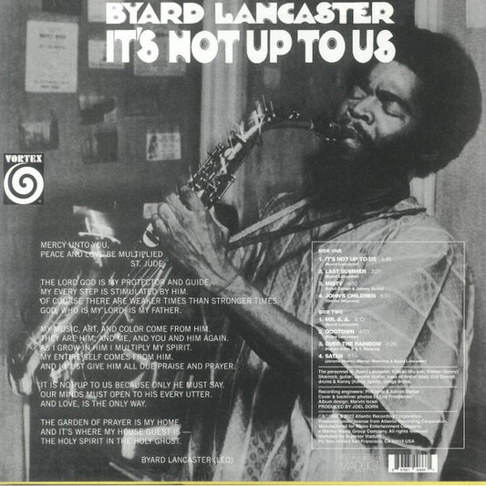 Byard Lancaster : It's Not Up To Us (LP, Album, RE)