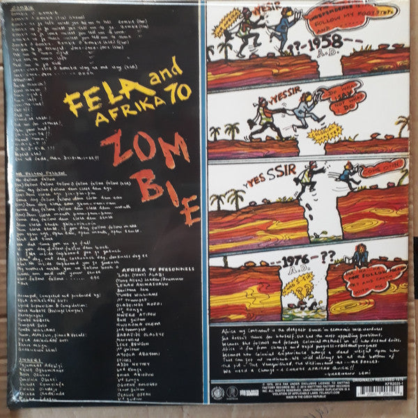Fẹla* And Afrika 70* : Zombie (LP, Album, RE)