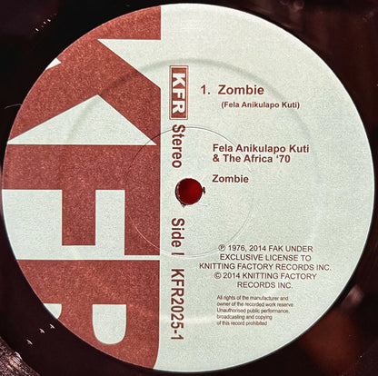 Fẹla* And Afrika 70* : Zombie (LP, Album, RE)