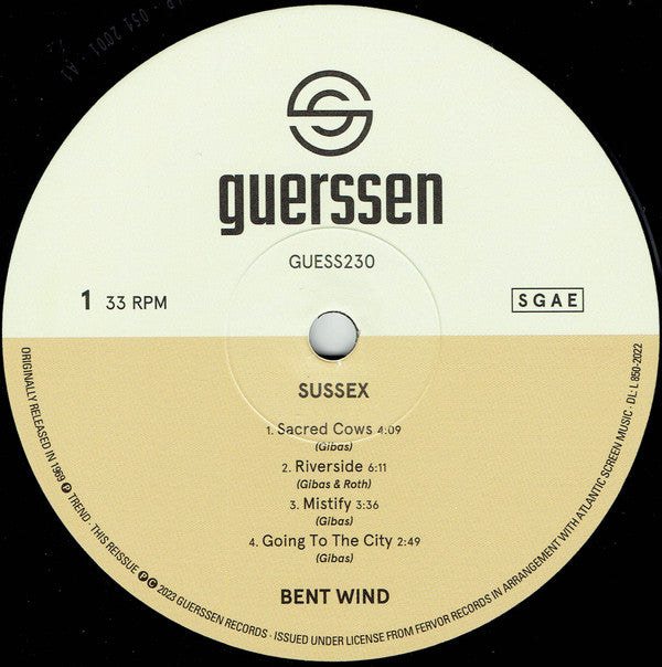 Bent Wind : Sussex (LP, Album, RE)