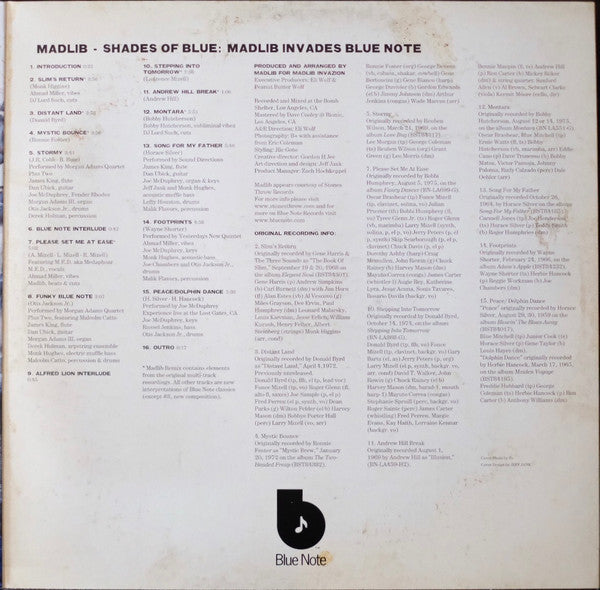Madlib : Shades Of Blue (Madlib Invades Blue Note) (2xLP, Album, RE, 180)