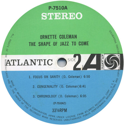 Ornette Coleman : The Shape Of Jazz To Come (LP, Album, RE)