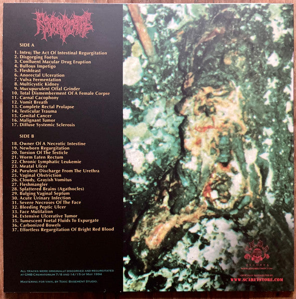 Regurgitate : Effortless Regurgitation Of Bright Red Blood (LP, Album, Ltd, RE)