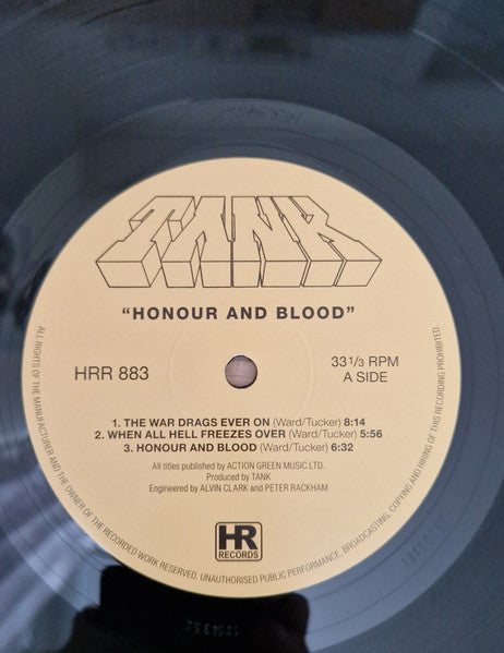 Tank (6) : Honour & Blood (LP, Album, Ltd, RE, RM)