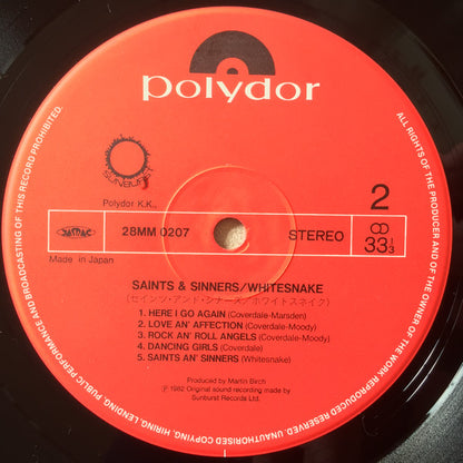 Whitesnake : Saints & Sinners (LP, Album)