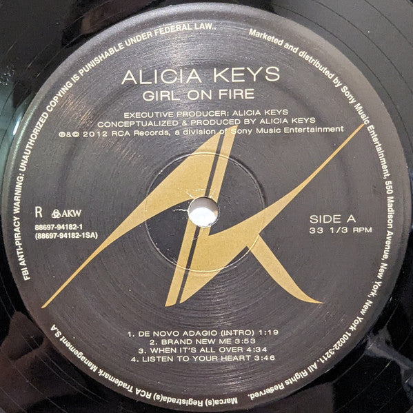Alicia Keys : Girl On Fire (2xLP, Album, RE)