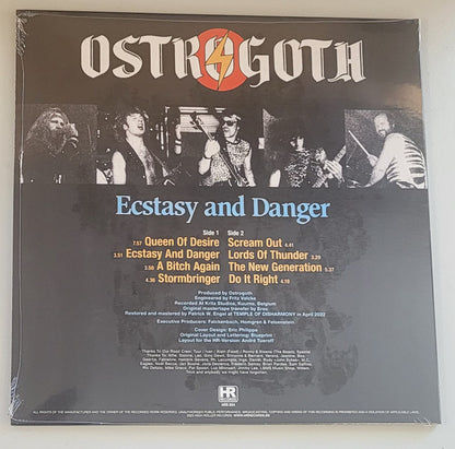 Ostrogoth : Ecstasy And Danger (LP, Album, Ltd, RE, Blu)