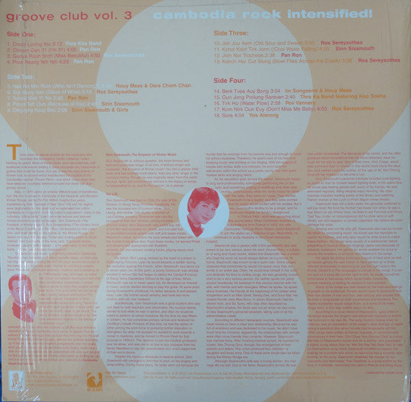 Various : Groove Club Vol. 3: Cambodia Rock Intensified! (2xLP, Comp, Gat)