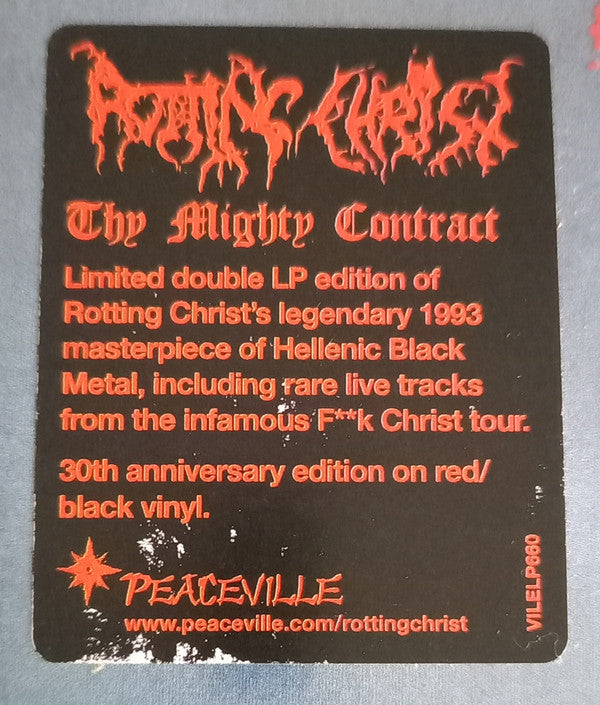 Rotting Christ : Thy Mighty Contract (LP, Album, RE, Red + LP, RE + Ltd)