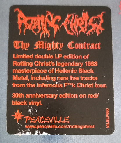 Rotting Christ : Thy Mighty Contract (LP, Album, RE, Red + LP, RE + Ltd)