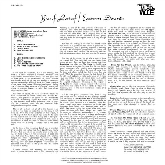 Yusef Lateef : Eastern Sounds (LP, Album, RE, 180)