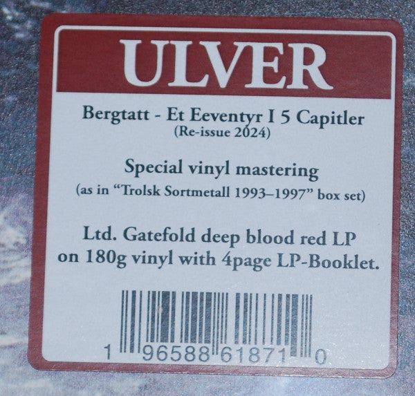 Ulver : Bergtatt - Et Eeventyr I 5 Capitler (LP, Album, Ltd, M/Print, RE, RM, Red)