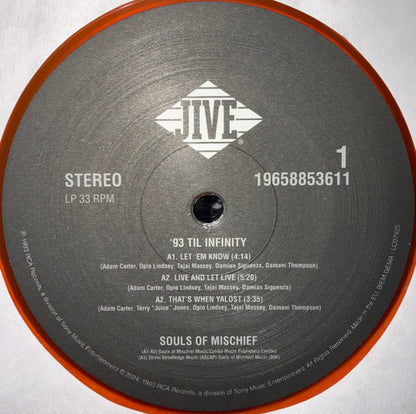 Souls Of Mischief : 93 'Til Infinity (2xLP, Album, RE, RM, Ora)