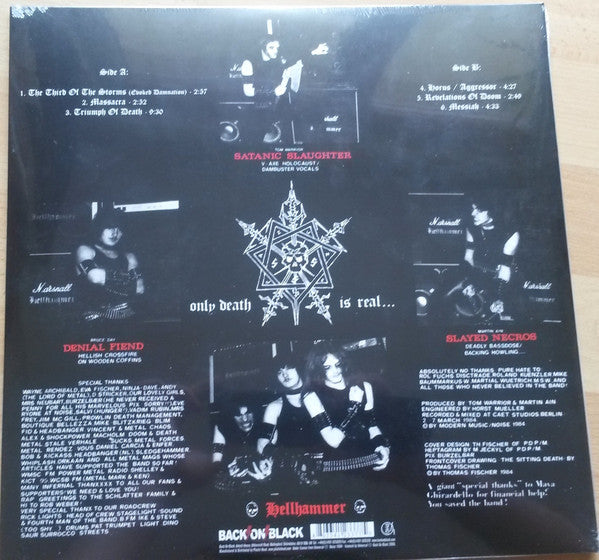 Hellhammer (2) : Apocalyptic Raids (12", EP, Ltd, RE, Cle)