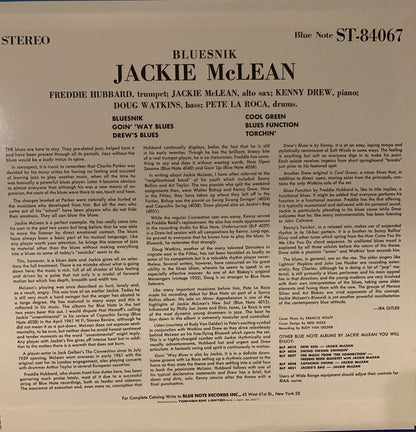 Jackie McLean : Bluesnik (LP, Album, Ltd, RE)