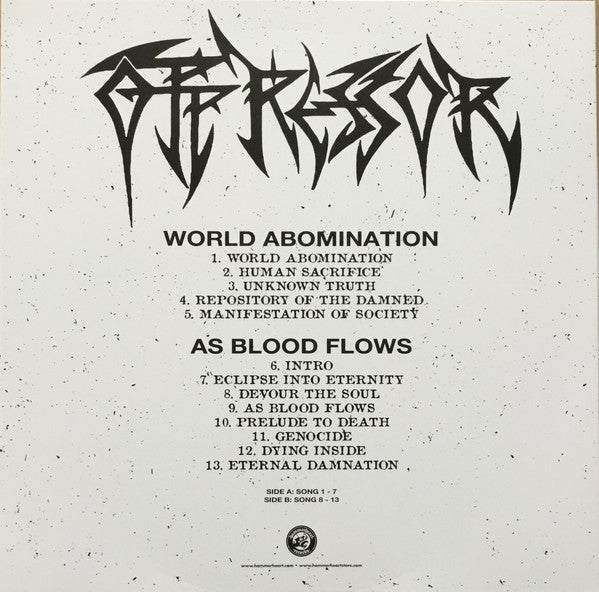 Oppressor : The Demos  (LP, Album, Ltd, RM, Blu)