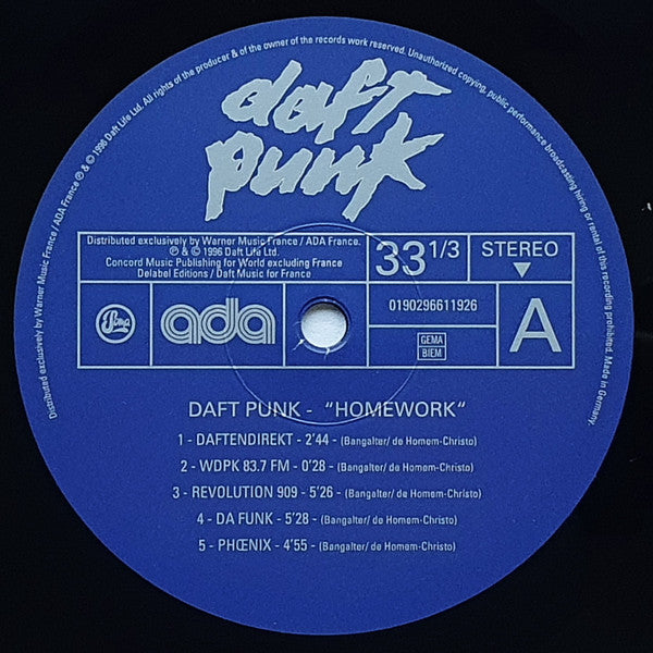 Daft Punk : Homework (2xLP, Album, RE, RP)