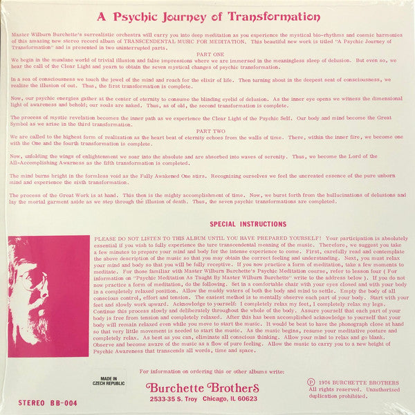 Master Wilburn Burchette's* : Transcendental Music For Meditation (LP, Album, RE)