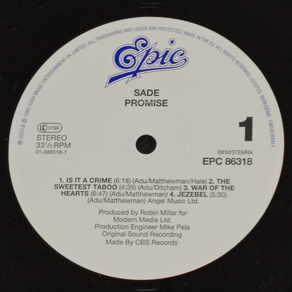 Sade : Promise (LP, Album, RE, RM, Hal)