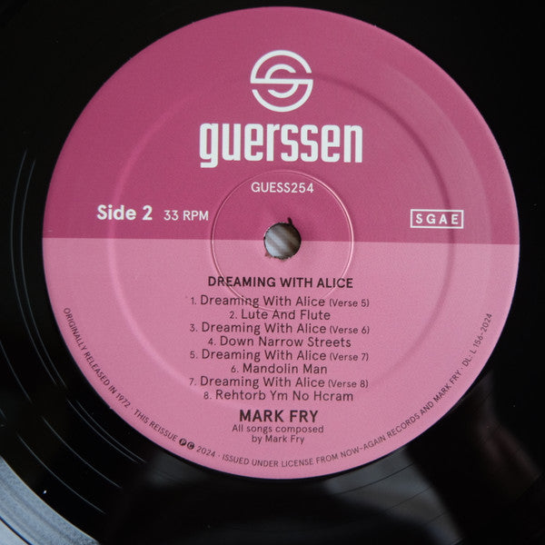 Mark Fry : Dreaming With Alice (LP, Album, RE)