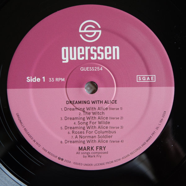 Mark Fry : Dreaming With Alice (LP, Album, RE)