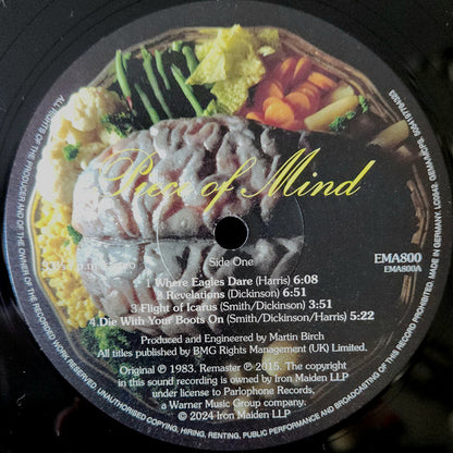 Iron Maiden : Piece Of Mind (LP, Album, RE, RM)