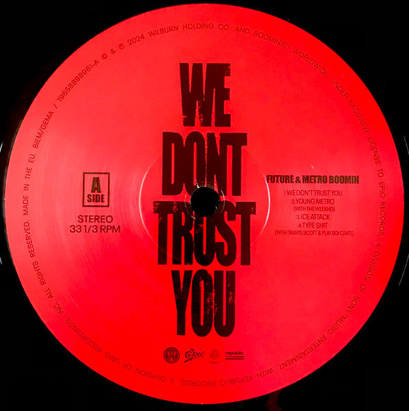Future (4) & Metro Boomin : We Dont Trust You  (2xLP, Album)