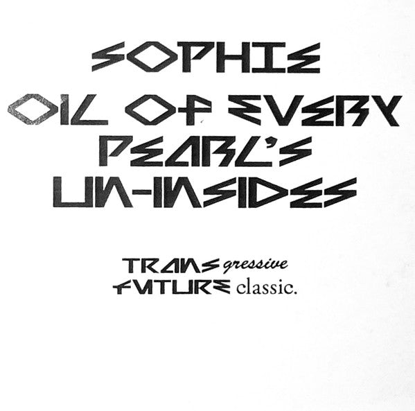 Sophie (42) : Oil Of Every Pearl's Un-Insides (LP, Album, RP, Red)