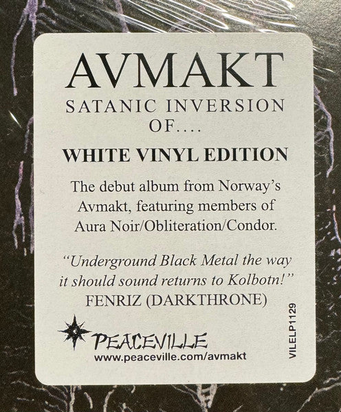 Avmakt (2) : Satanic Inversion Of…. (LP, Album, Ltd, Whi)