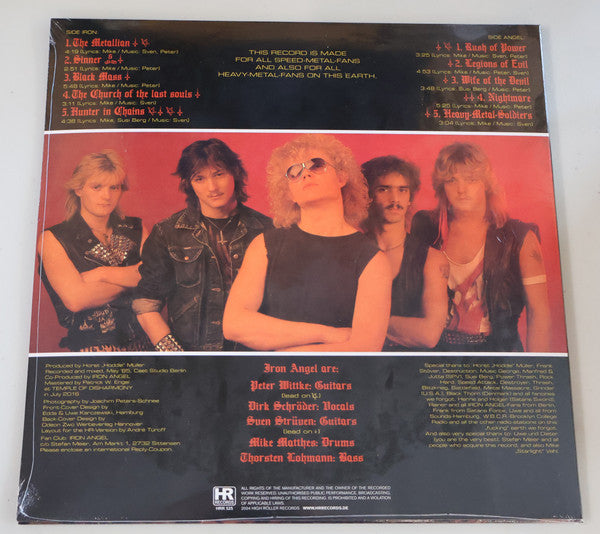 Iron Angel : Hellish Crossfire (LP, Album, Ltd, RE, RP, Gal)