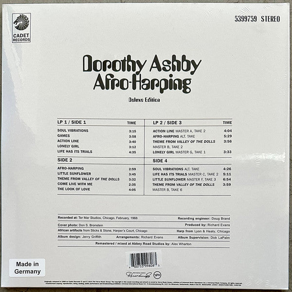 Dorothy Ashby : Afro-Harping (LP, Album, RE, Cry + LP, Cry + Dlx, Ltd, RM)