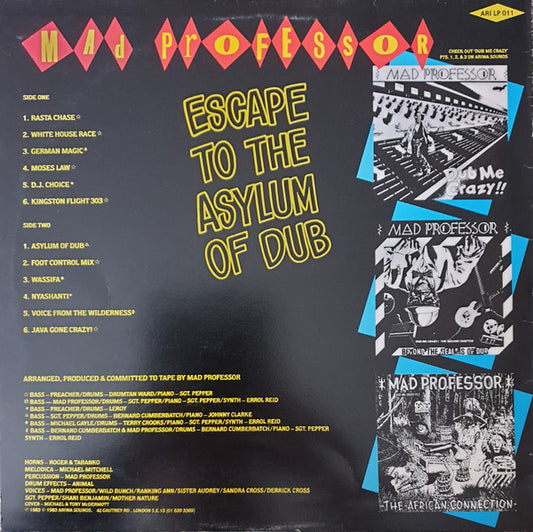 Mad Professor : Dub Me Crazy Part 4 (Escape To The Asylum Of Dub) (LP, Album, Pin)