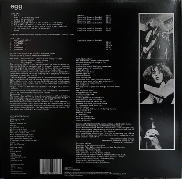 Egg (2) : Egg (LP, Album, RE)