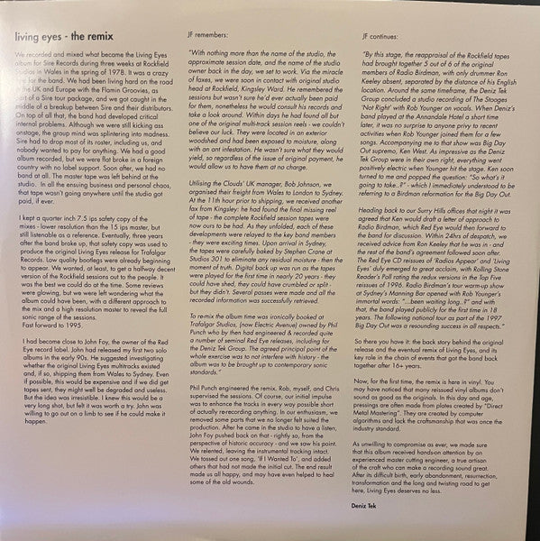 Radio Birdman : Living Eyes (LP, Album, Ltd, RE)