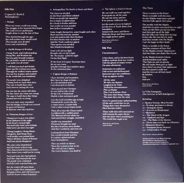 Rush : Hemispheres (LP, Album, RE, RM, 180)