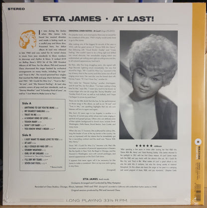 Etta James : At Last! (LP, Album, Ltd, RE, Cry)