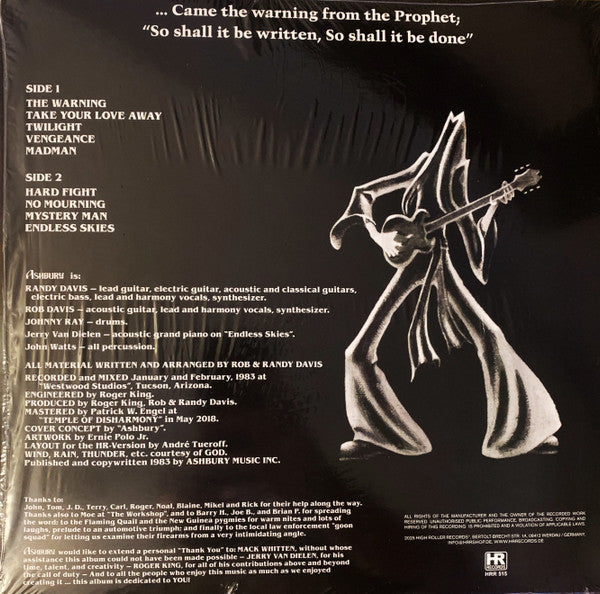 Ashbury : Endless Skies (LP, Album, RE, RM, RP, 180)