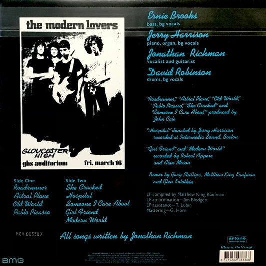 The Modern Lovers : The Modern Lovers (LP, Album, Ltd, Num, RE, RP, Blu)