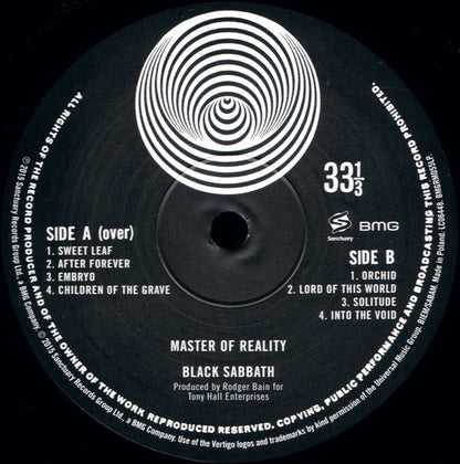 Black Sabbath : Master Of Reality (LP, Album, RE, Emb)