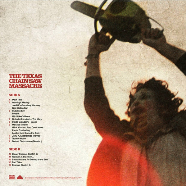 Tobe Hooper And Wayne Bell (6) : The Texas Chain Saw Massacre (Original Motion Picture Score) (LP, Red)