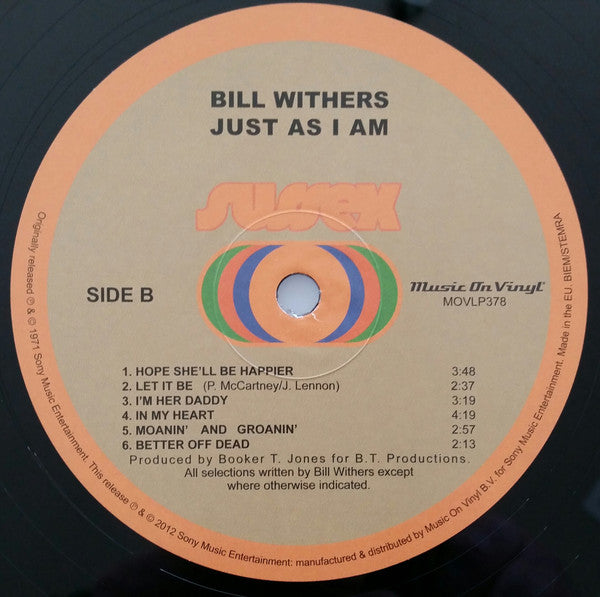 Bill Withers : Just As I Am (LP, Album, RE, RM, 180)