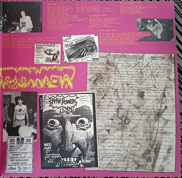 Raw Power (2) : Screams From The Gutter (LP, Album, Ltd, RE, RP, Bla)