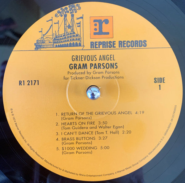 Gram Parsons : Grievous Angel (LP, Album, RE, RM, 180)
