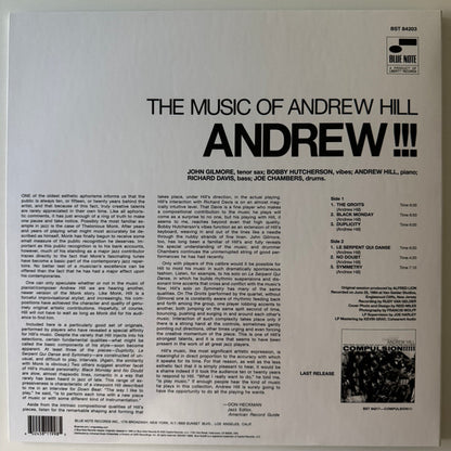 Andrew Hill : Andrew!!! (LP, Album, RE, 180)