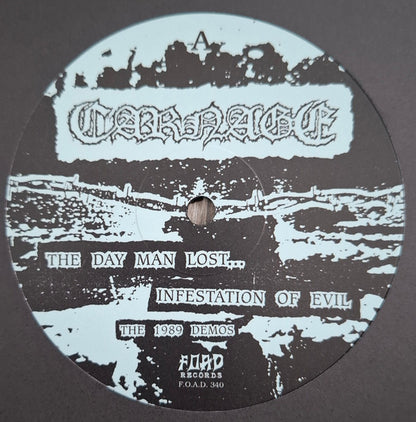 Carnage (4) : The Day Man Lost... / Infestation Of Evil - The 1989 Demos (LP, Comp, Ltd, RP)