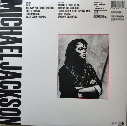 Michael Jackson : Bad (LP, Album, RE, Gat)