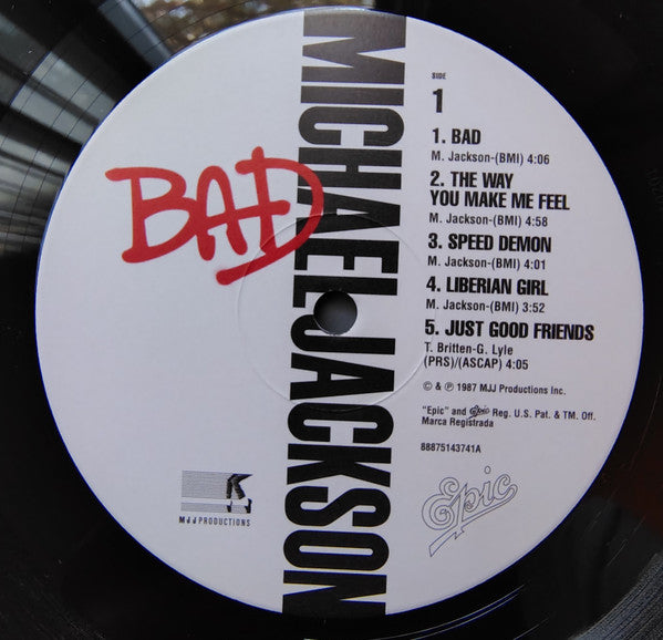 Michael Jackson : Bad (LP, Album, RE, Gat)