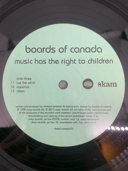 Boards Of Canada : Music Has The Right To Children (2xLP, RP)