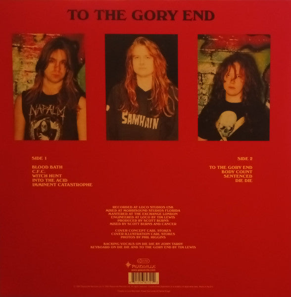 Cancer (3) : To The Gory End (LP, Album, Ltd, RE, Bur)