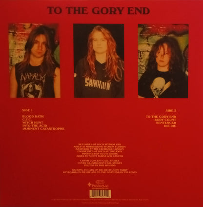 Cancer (3) : To The Gory End (LP, Album, Ltd, RE, Bur)